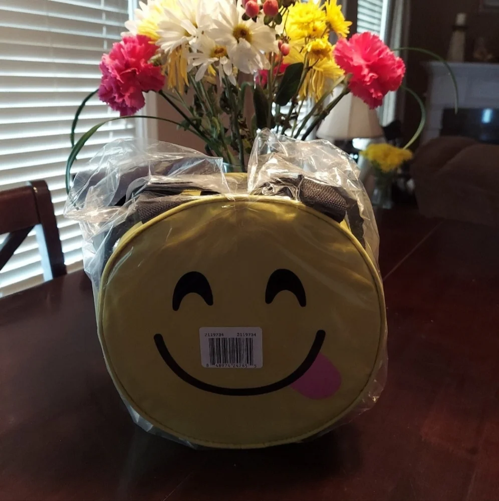Samba New York Insulated Lunch Bag Tote Cooler Figural Smiley Face BNWT $ALE!
